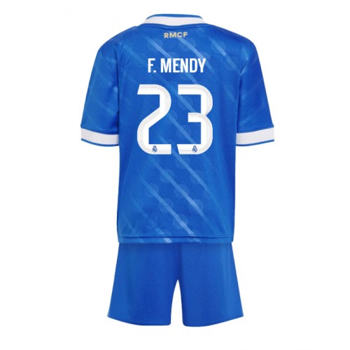 Stroje piłkarskie Real Madrid Ferland Mendy #23 Koszulka Trzeciej dla dzieci 2025-26 Krótki Rękaw (+ szorty)